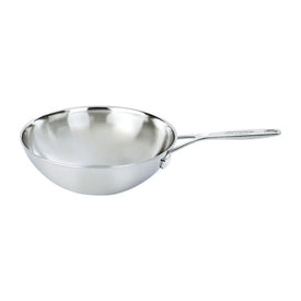 Industry 5-Ply 5-Quart Stainless Steel Flat Bottom Wok
