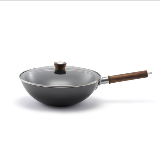 Dragon 12" Carbon Steel Wok with Lid