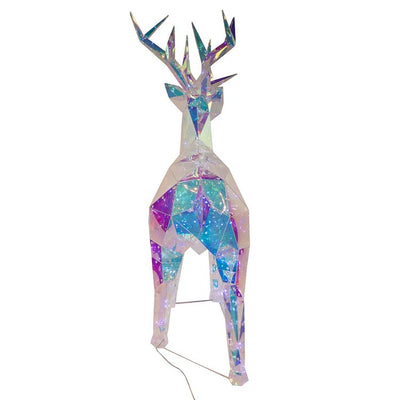 35.4" Holographic Reindeer, Multifunction LED Cool White, Electric Plug