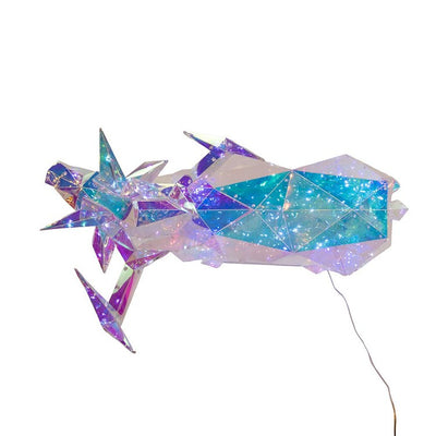 35.4" Holographic Reindeer, Multifunction LED Cool White, Electric Plug