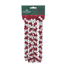6' Red and White Jingle Bell Garland