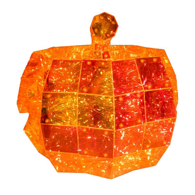 200-Light Orange Micro LED Holographic Jack-O'-Lantern