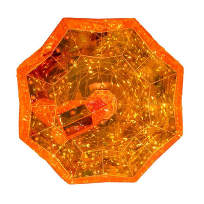 200-Light Orange Micro LED Holographic Jack-O'-Lantern