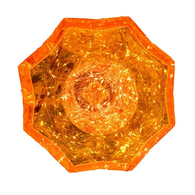 200-Light Orange Micro LED Holographic Jack-O'-Lantern