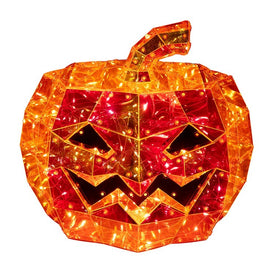 200-Light Orange Micro LED Holographic Jack-O'-Lantern