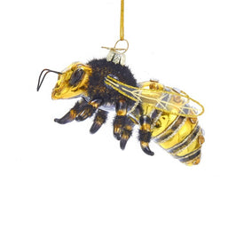 Noble Gems Glass Honey Bee Ornament