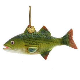 5" Noble Gems Bass Fish, Glass Ornament