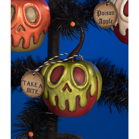 Red Apple with Green Poison Mini Ornament