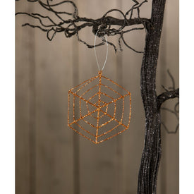 Orange Web Ornament