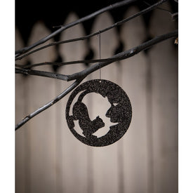 Cat In Moon Silhouette Ornament
