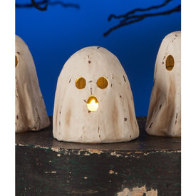 Surprised Ghost Small Paper Mache Luminary