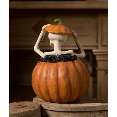 Pop Up Skelly Paper Mache Figurine