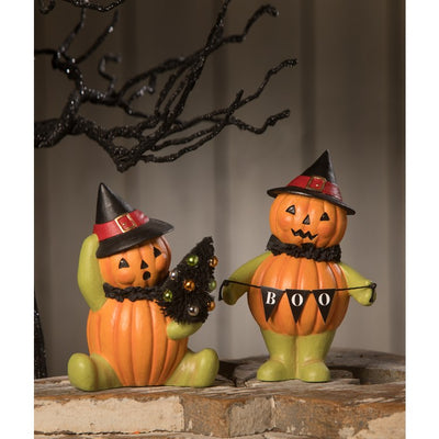 Seated Pumpkin Head Witch