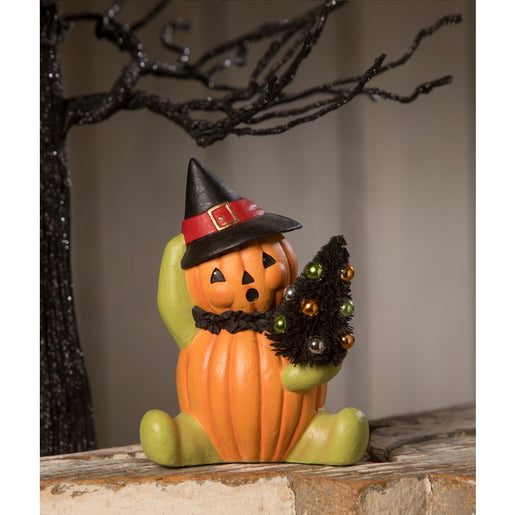 Seated Pumpkin Head Witch