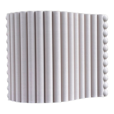 Arlo Modern Bohemian Indoor Tambour Curve Eco-Friendly 3D-Printed Planters with Drainage Set of 2 - Chalk