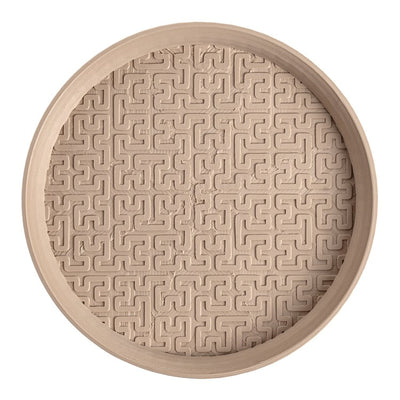 Drew 6.5" Modern Geometric Indoor Eco-Friendly 3D-Printed Plant Saucer - Sand