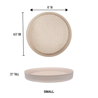 Drew 6.5" Modern Geometric Indoor Eco-Friendly 3D-Printed Plant Saucer - Sand
