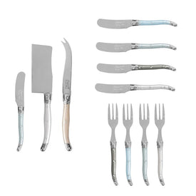Laguiole Ultimate Charcuterie 11-Piece Set with Mother of Pearl Handles