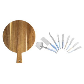 Laguiole Cheese Knives and Spreaders Set with Wood Board