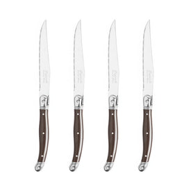 Laguiole Steak Knives Set of 4 - Chocolate Brown