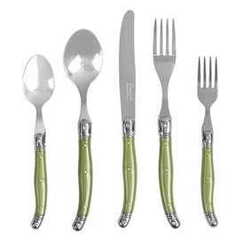 Laguiole 20-Piece Stainless Steel Flatware Set (Service for 4) - Spring Green