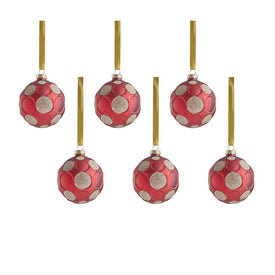 Serenity Matte Frosted Glass Ball Ornaments Set of 6