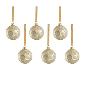 Serenity Matte Frosted Glass Ball Ornaments Set of 6
