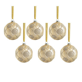 Serenity Matte Frosted Glass Ball Ornaments Set of 6
