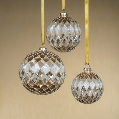Astral Harlequin Glass Ball Ornaments Set of 6