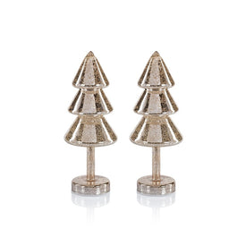 Crimbo Sparkle Layered Cone LED Trees Set of 2