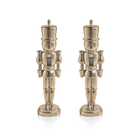 Hartwin Metallic Decorative Nutcracker Figurines Set of 2