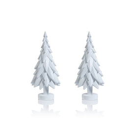 Patrice 6.75" Tall Decorative Spruce Trees Set of 2