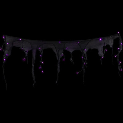 4' x 2' Pre-Lit Purple LED Halloween Gauze Drape Lights