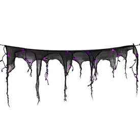 4' x 2' Pre-Lit Purple LED Halloween Gauze Drape Lights