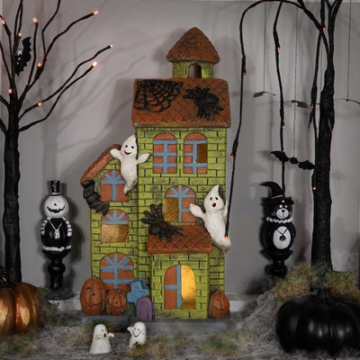 20" LED Lighted Ghostly Haunted House Halloween Decoration