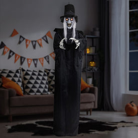 6' Lighted Ghoul with Sound Activation Hanging Halloween Decoration