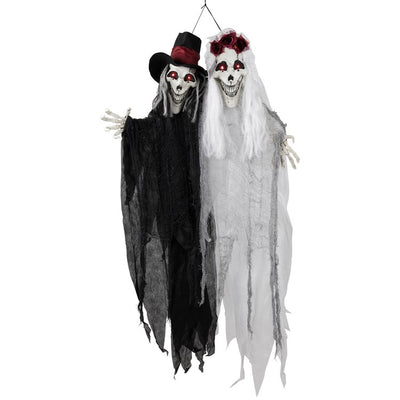 47" Lighted Vampire Couple with Sound Halloween Decoration