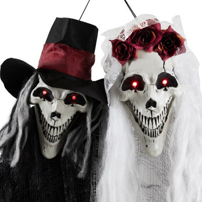 47" Lighted Vampire Couple with Sound Halloween Decoration