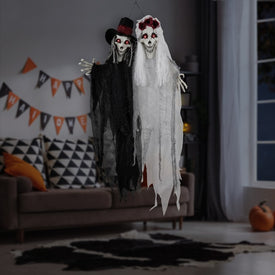 47" Lighted Vampire Couple with Sound Halloween Decoration
