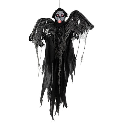 5' Animated Hanging Zombie Vampire with Lights and Sound Halloween Decoration