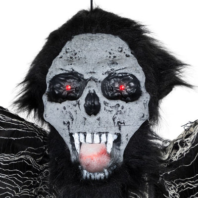 5' Animated Hanging Zombie Vampire with Lights and Sound Halloween Decoration