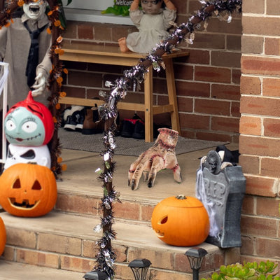 9.25" Animated and Musical Severed Hand Halloween Decoration