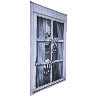 46" Scary Skeleton Fake Window Halloween Decoration