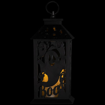 11" LED Lighted Ghosts Halloween Candle Lantern - Black
