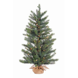 3' Pre-Lit Crystal Mountain Artificial Christmas Tree with 100 Clear Standard Lights
