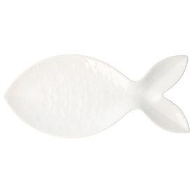 Santorini Large Figural Fish Platter - White
