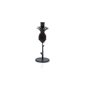 Brunel Pine Cone Design Wrought Iron Candle Holder