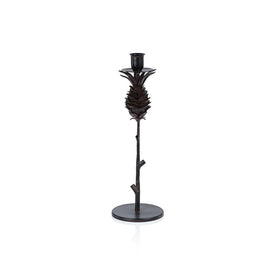 Brunel Pine Cone Design Wrought Iron Candle Holder