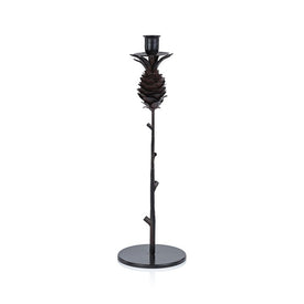 Brunel Pine Cone Design Wrought Iron Candle Holder