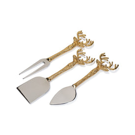 Peura Stag's Head Fromage Three-Piece Serving Set